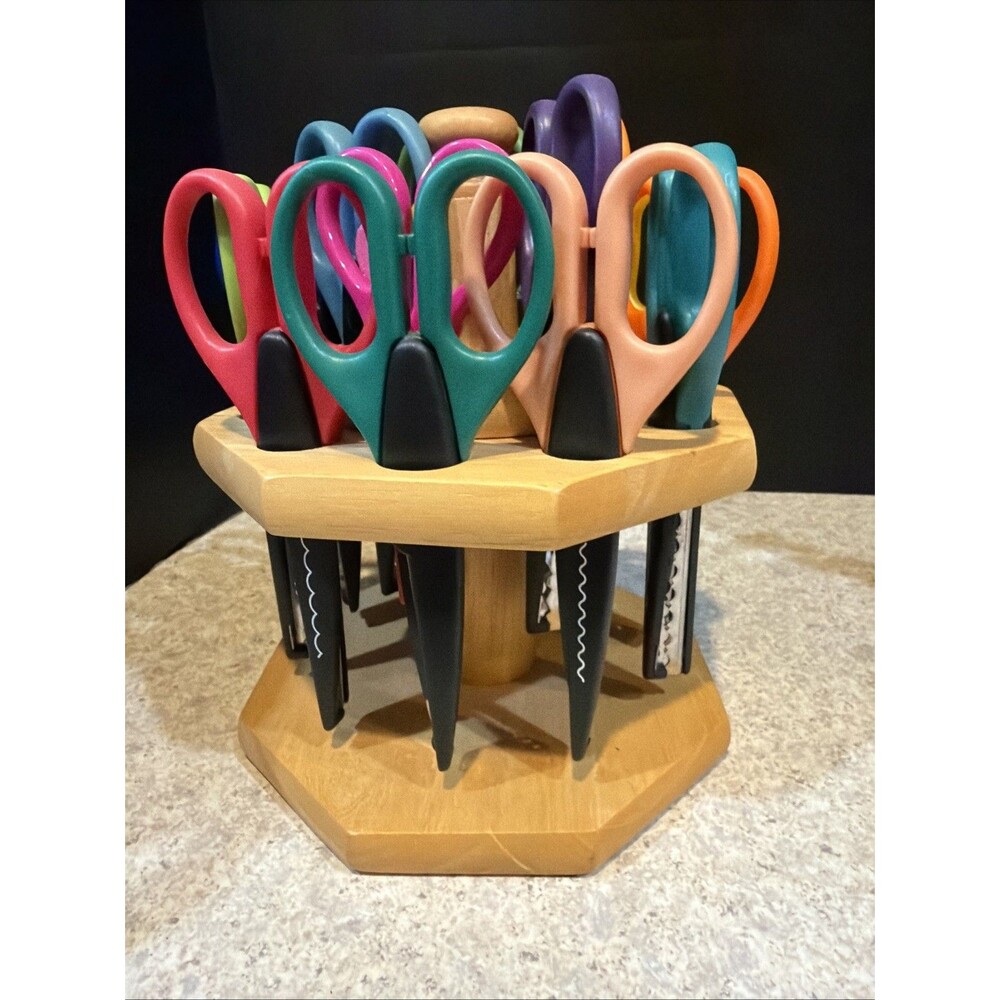 Kraft Edger Scissors With Carousel Set of 15 Decorative Craft Paper Scissors - Picture 5 of 5